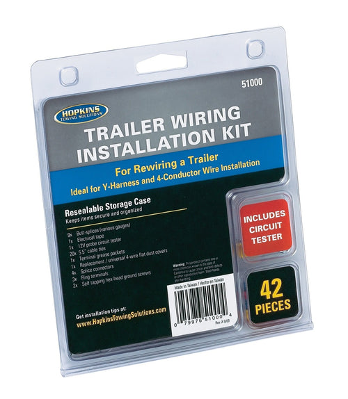 Trailer Wiring Kit Hopkins 51000 with Wire Tool - 42 Piece