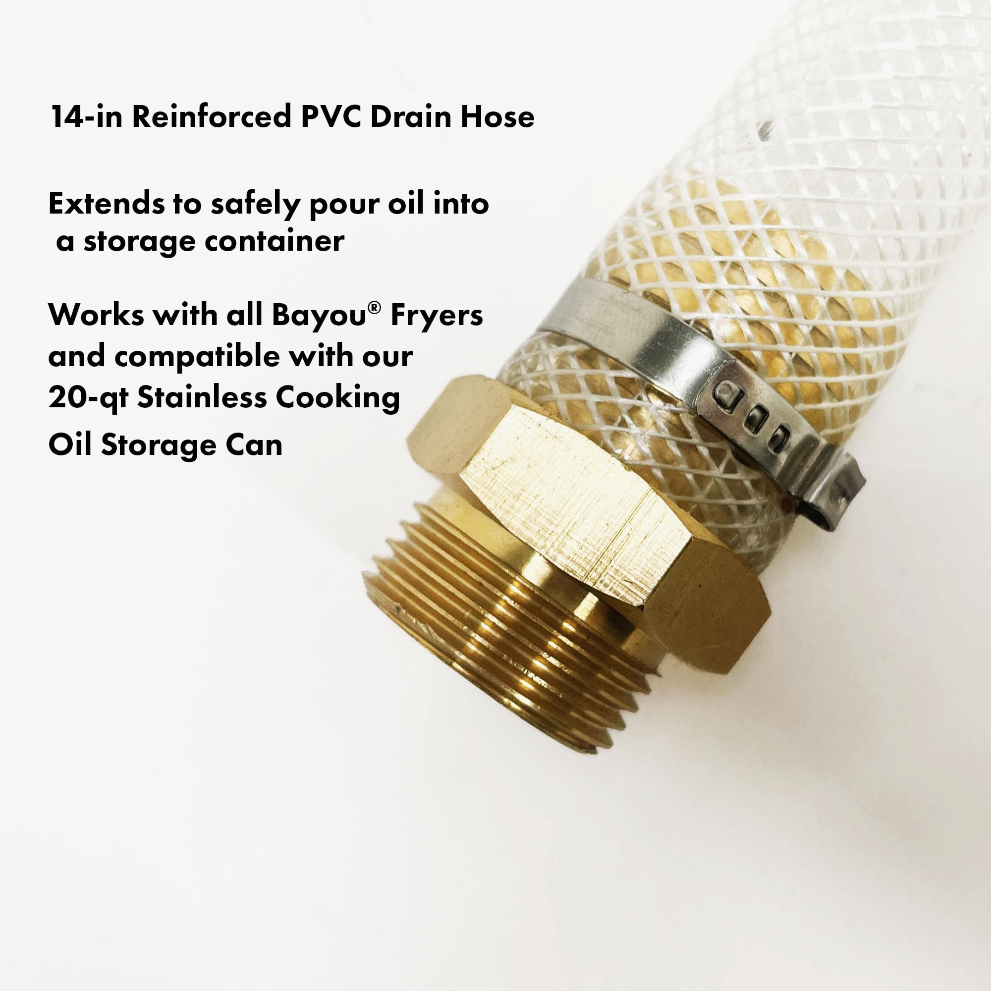 Bayou® Classic® 700-602 Fryer Drain Extension Hose Bayou