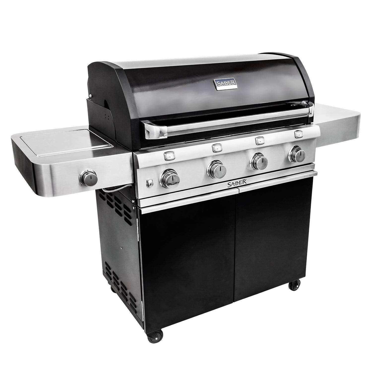 Saber Grills R67CC1117 4-Burner Cast Black Grill Cart
