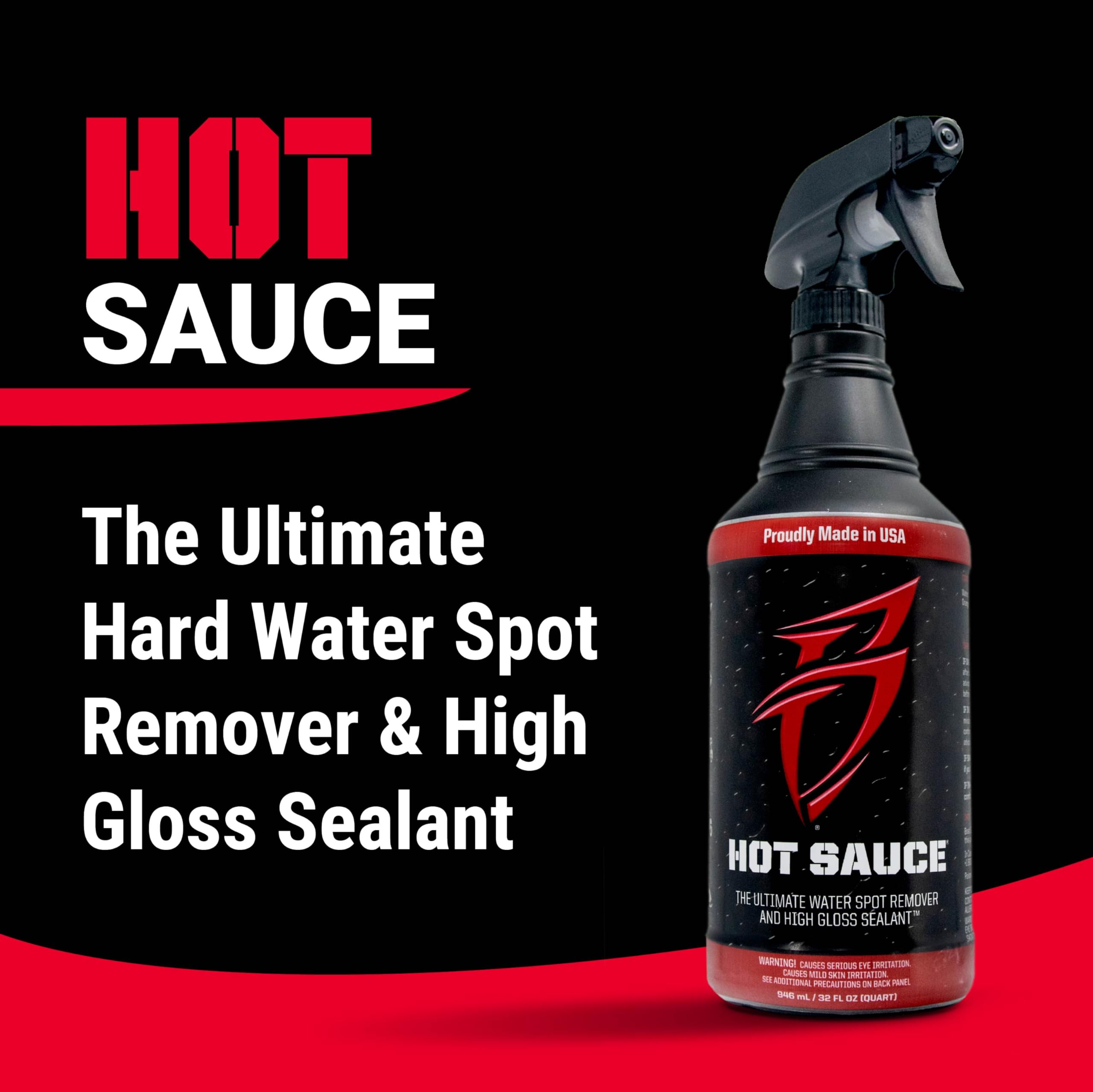 Boat Bling Hot Sauce HS-0128 Hard Water Spot Remover, Gallon Refill, for Boats, RVs, Powersport Vehicles and More, Black, 1 Gallon