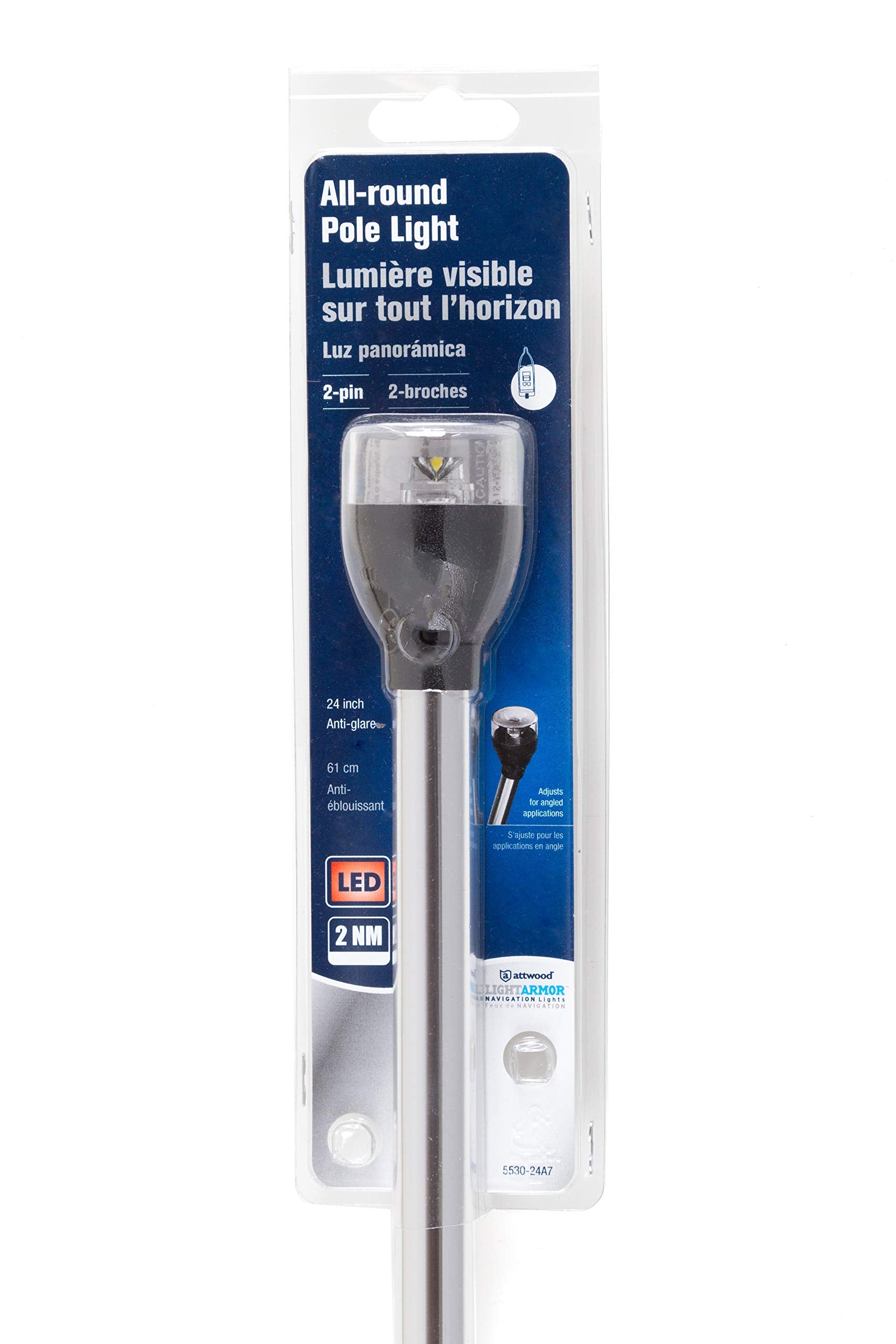 All-Round attwood 5530-24A7 24-Inch Marine Boat LED Pole Light