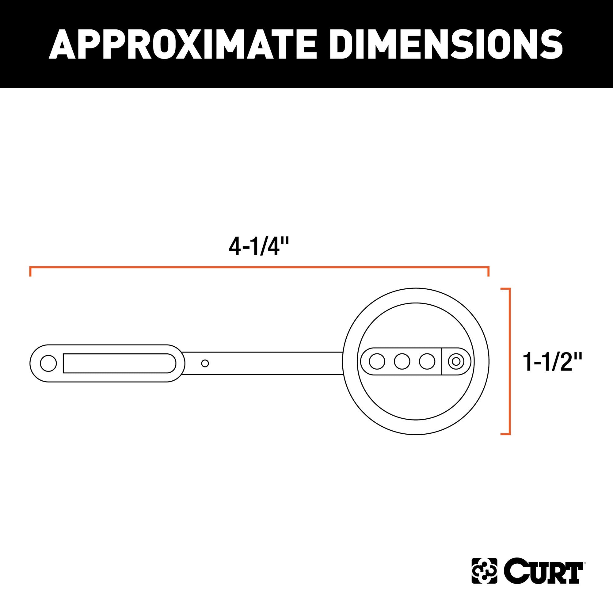 CURT 57405 4-Pin Flat Trailer Wiring Harness Vehicle-Side with 36-Inch Wires, Fits 1-1/4-Inch License Plate Light Hole