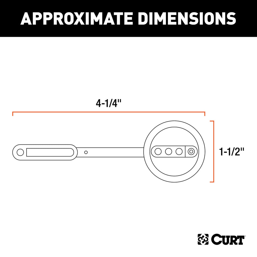 CURT 58405 4-Pin Flat Trailer Wiring Harness Vehicle-Side with 36-Inch Wires, Fits 1-1/4-Inch License Plate Light Hole