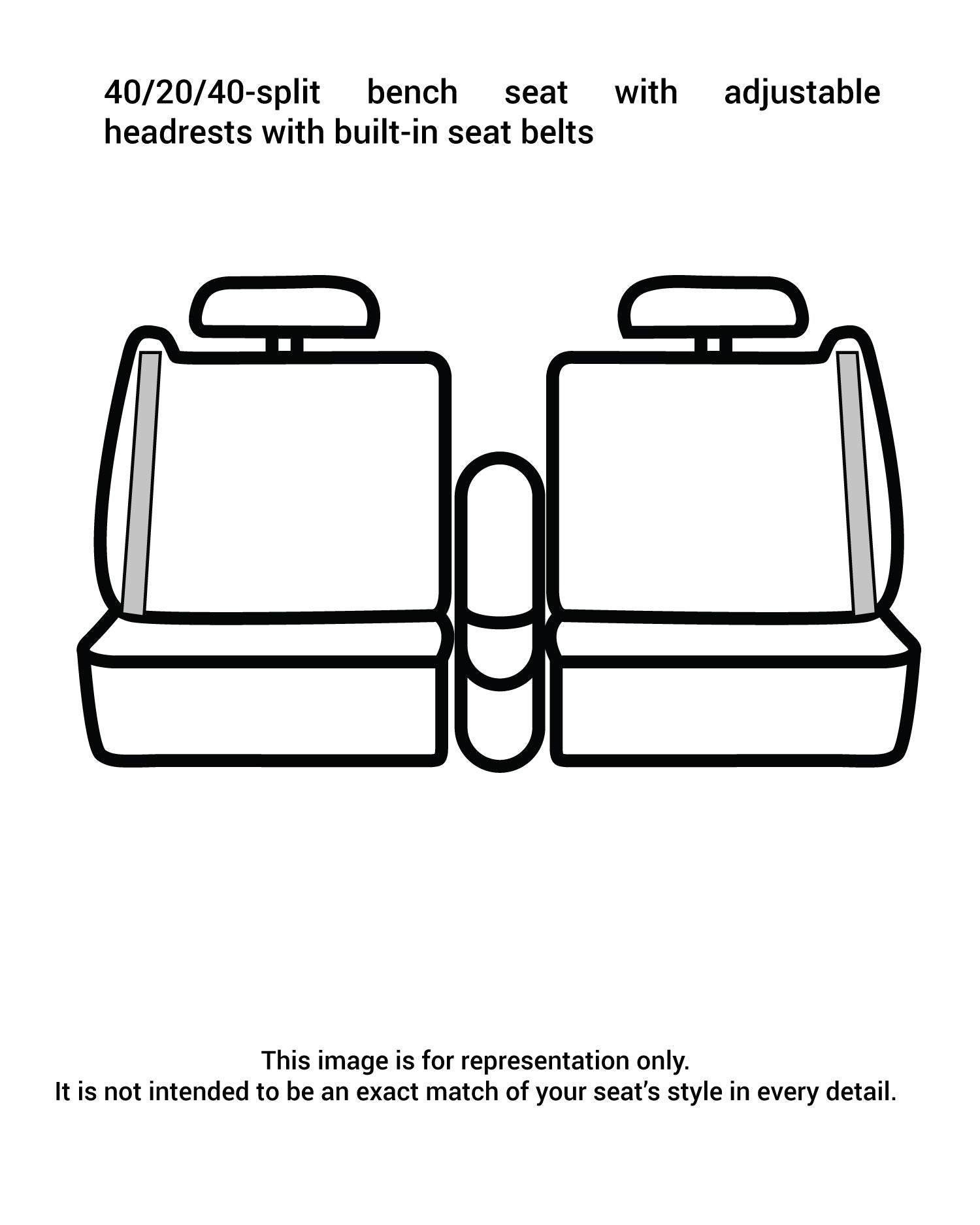 Covercraft Custom Carhartt SeatSaver Seat Covers | SSC3351CAGY | 1st Row 40/20/40 Bench Seat | Fits Select Chevrolet/GMC Models, Gravel