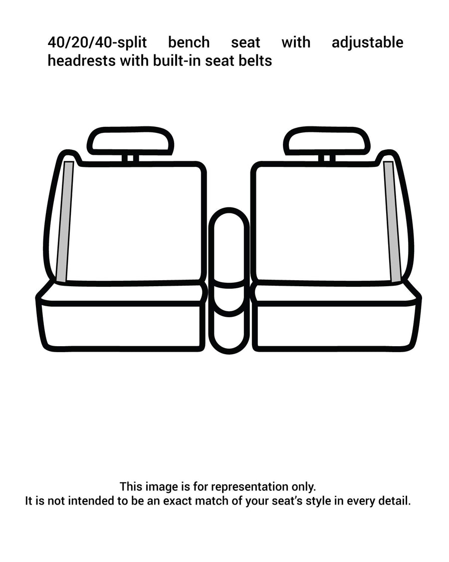Covercraft Custom Carhartt SeatSaver Seat Covers | SSC3351CAGY | 1st Row 40/20/40 Bench Seat | Fits Select Chevrolet/GMC Models, Gravel