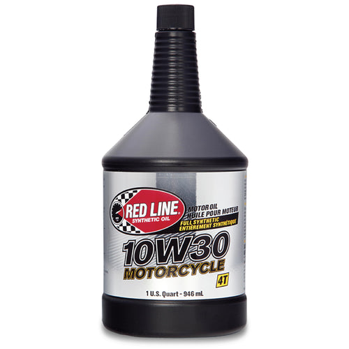 10W30 Red Line Synthetic Motorcycle Motor Oil - 1 Quart