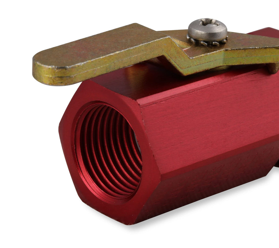3/8 Npt Earl's Shut Off Valve 3/8 Npt Al - Red