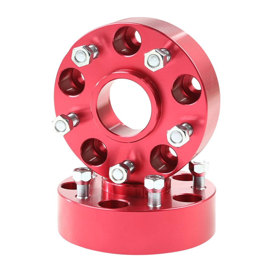 Alloy USA Wheel Spacer Kit RealTruck for Jeep Wrangler/Cherokee/Commander | 1.75", Aluminum, Red | 11304 | Fits 2007-2018 Jeep Wrangler JK/JKU; 2006-2010 Jeep Commander; 2005-2010 Jeep Grand Cherokee