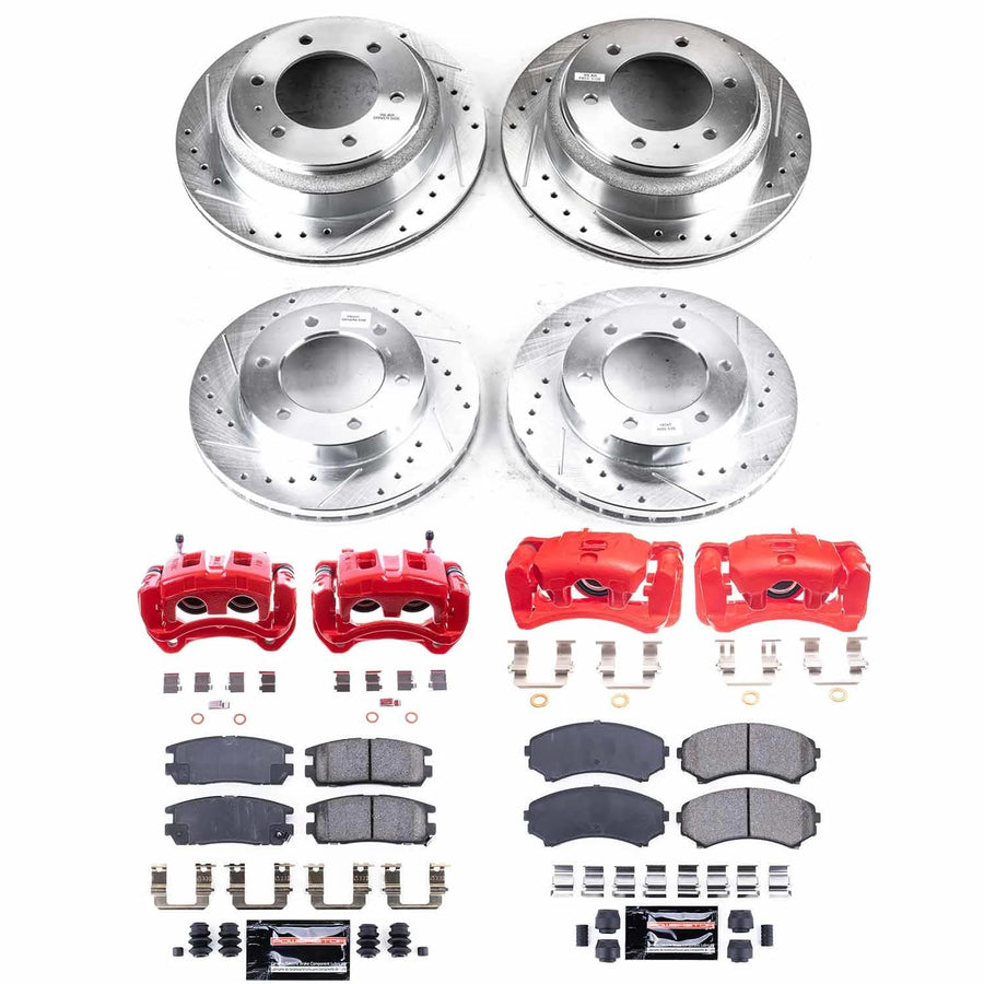 Power Stop Z23 Front and Rear Brake Caliper Kit-Brake Rotors, Carbon Ceramic Brake Pads, Calipers For Honda Passp, Isuzu Axiom, Isuzu Rodeo, Isuzu Rodeo Sport [Model Specific]