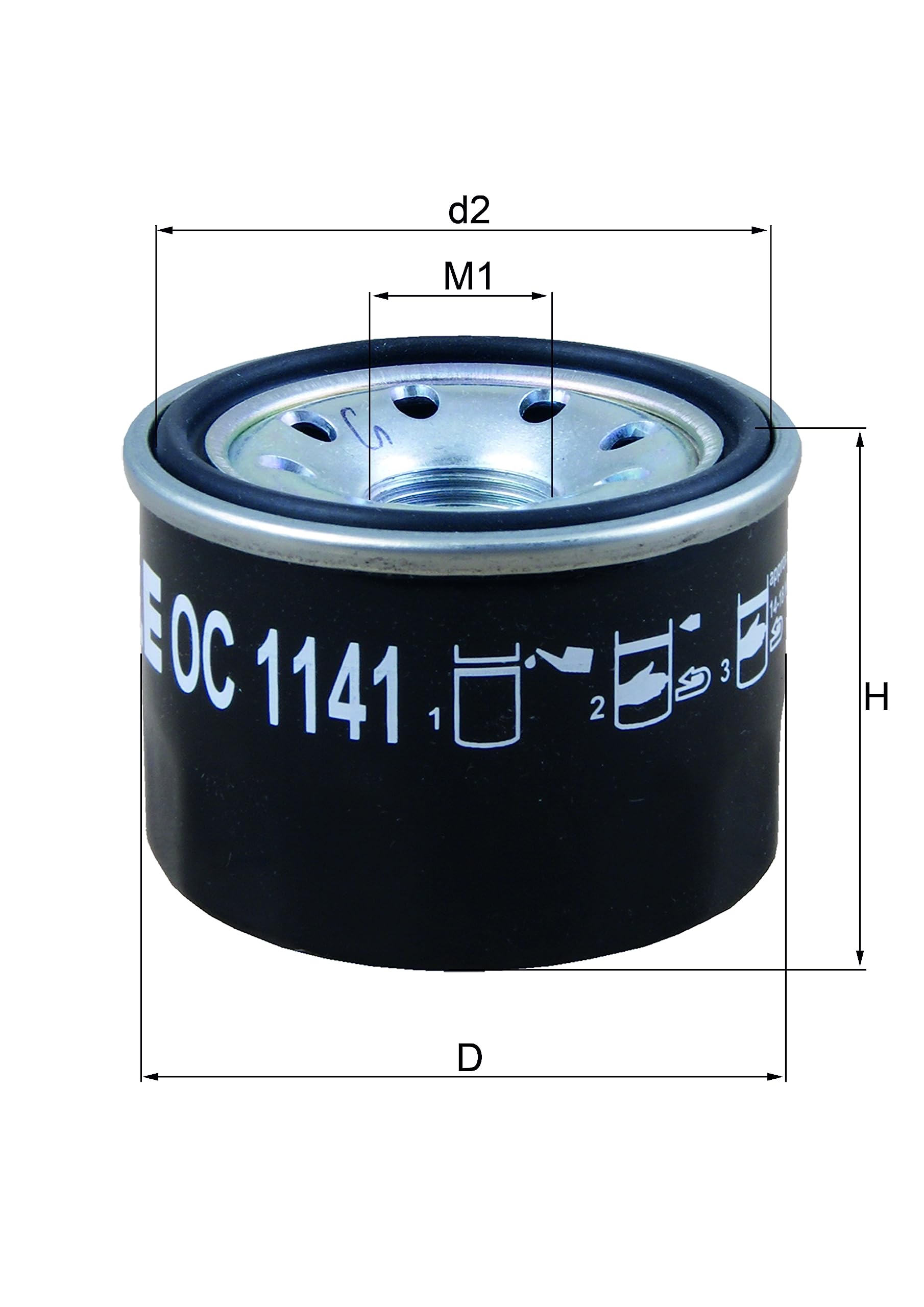 Engine Oil Filter MAHLE OC 1141