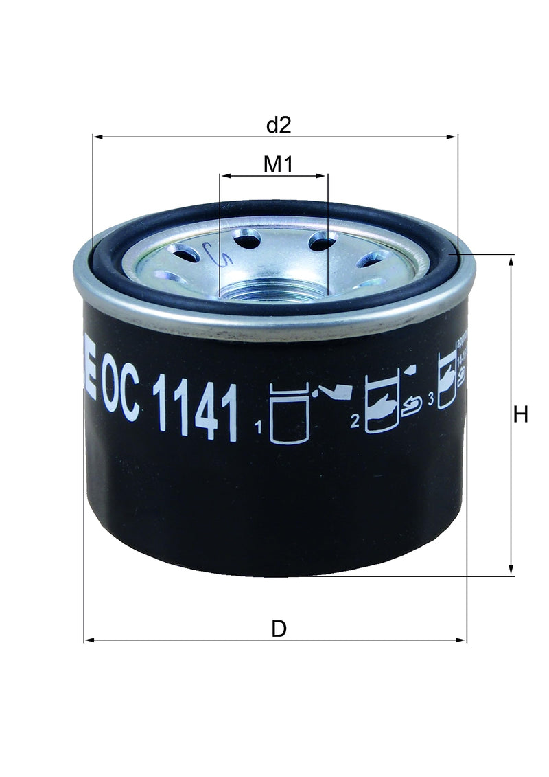 Engine Oil Filter MAHLE OC 1141