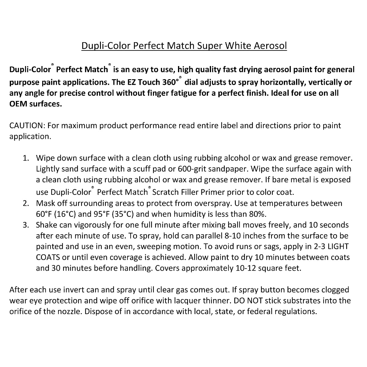 Nissan Super White Dupli-Color EBNS05627 Perfect Match Automotive Spray Paint - 326-8 oz. Aerosol Can