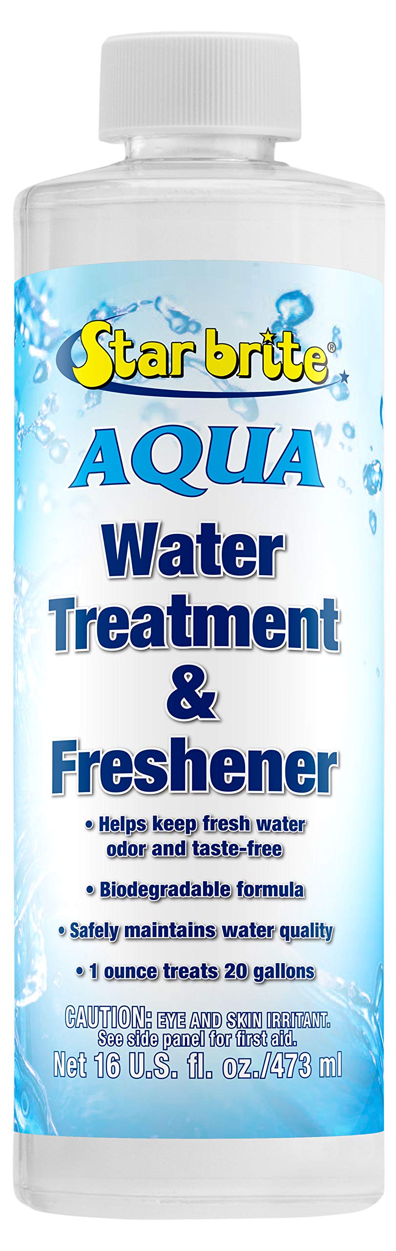 Aqua STAR BRITE Water Treatment & Freshener - Treat & Maintain Superior, Fresh Tasting Drinking Water in Boats, RVs & All Potable Water Systems - 16 OZ (097016)