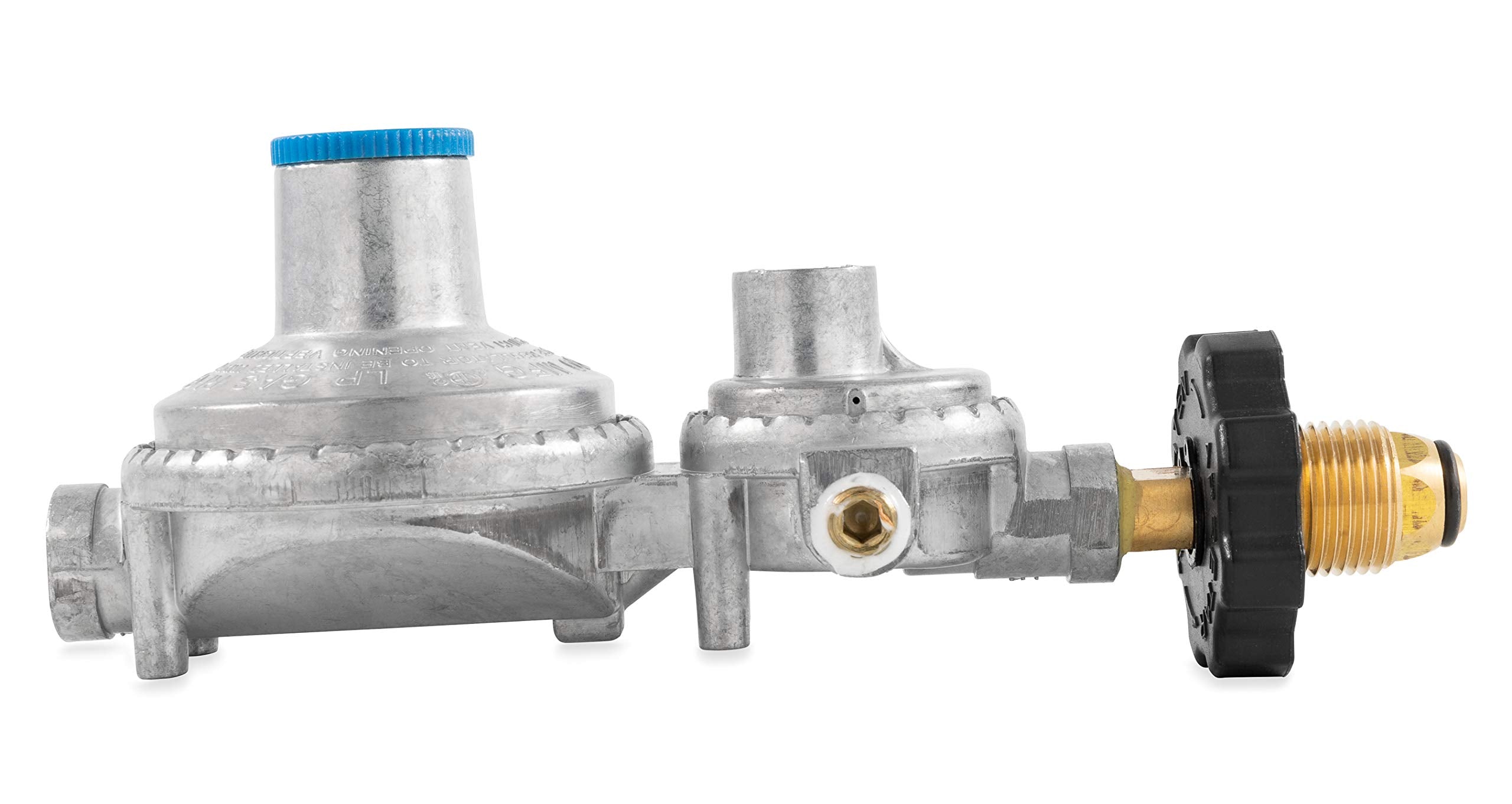 Horizontal Camco Two Stage Propane Regulator with POL