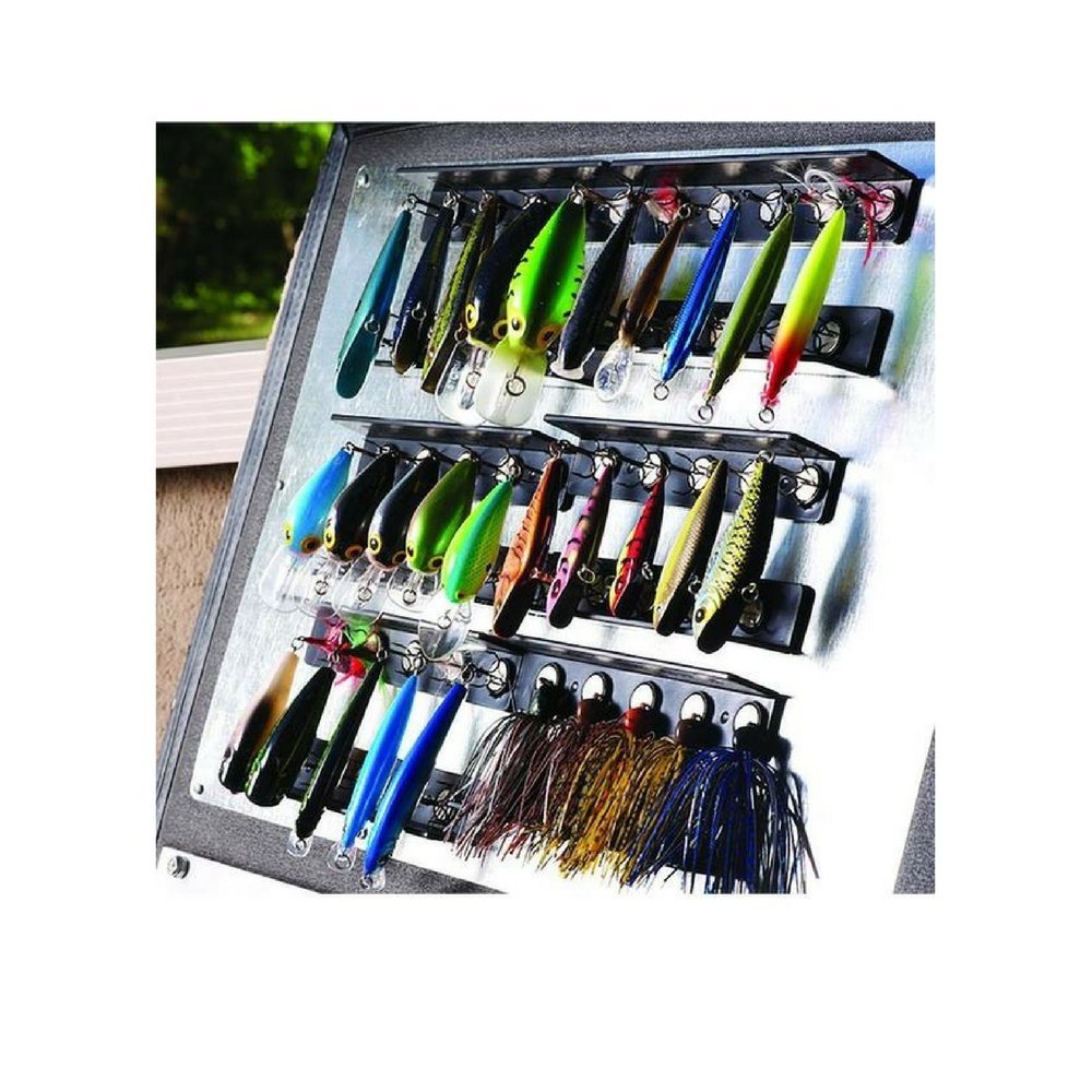 T-H Marine Lure Hangar Storage System Tackle Titan - Boat Mounted Magnetic Fishing Holder and Organizer - Can Be Configured to Fit Any Boat or Dock - Black