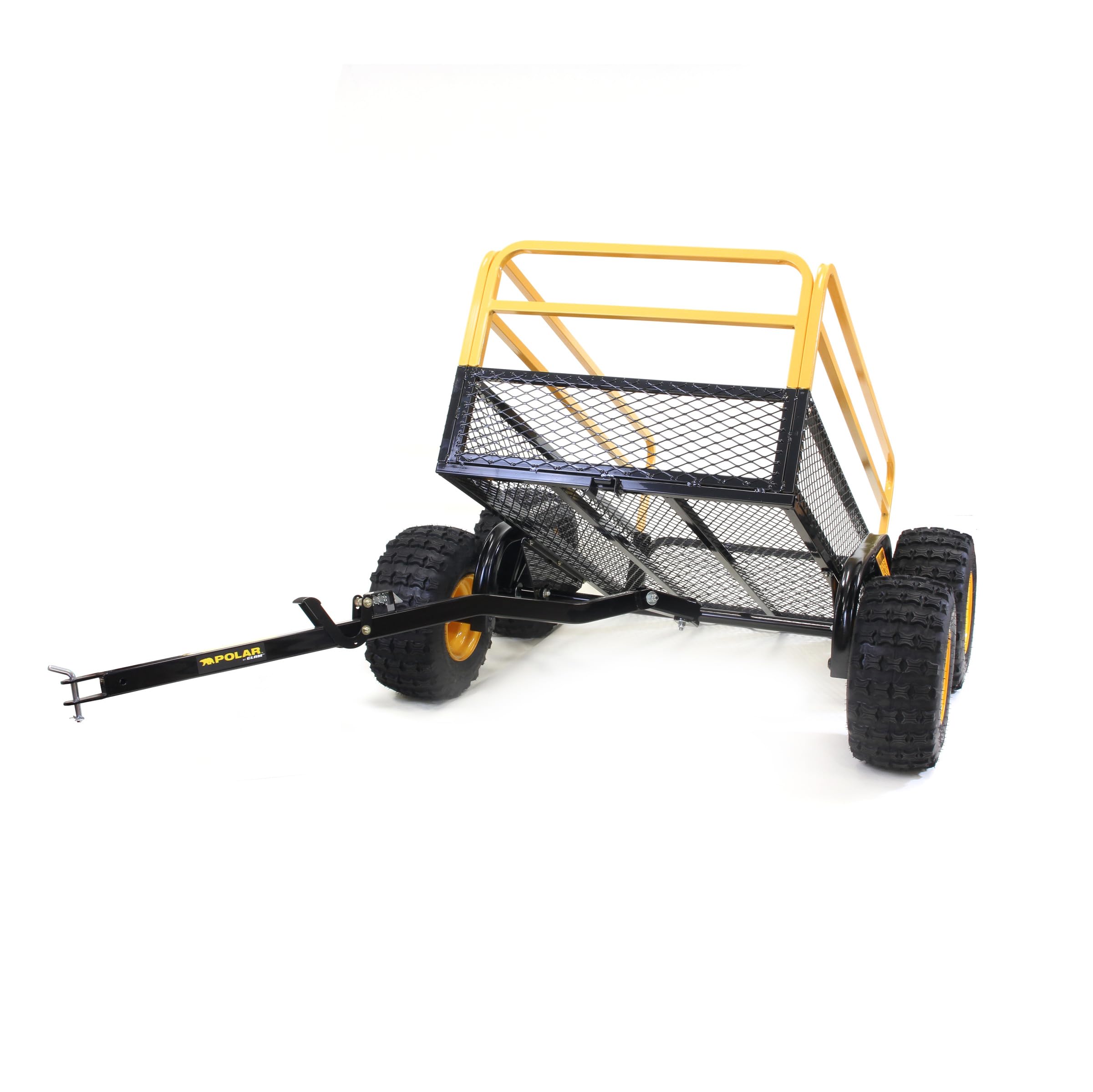 Polar Trailer TA HDM 1400 – Heavy-Duty Utility Trailer with Tandem Walking Arm, 92" x 51" x 36", Military-Grade Steel Mesh, Rust-Resistant, 10-Minute Assembly