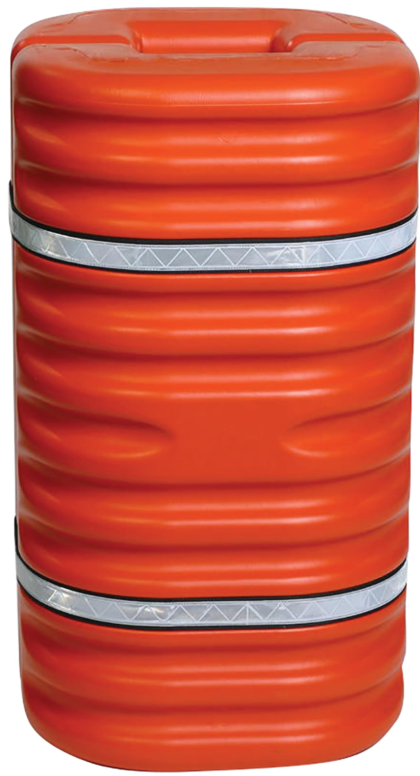 Plastic Eagle Column Protector for 8" Square Column with Interlocking Halves and Easy-Install Straps, 24" x 24" x 42", High-Density Polyethylene (HDPE), Orange, Made in The USA, 1708OR