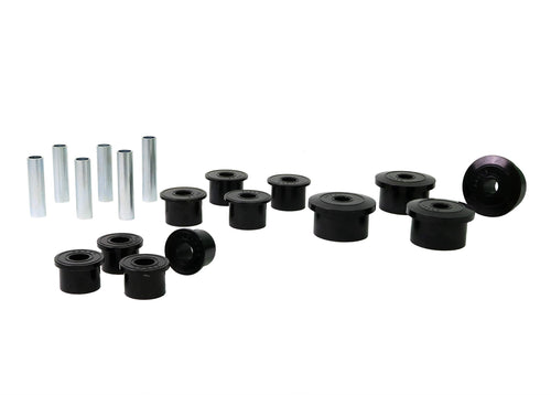 Whiteline W73819 Compatible Rear Leaf Spring and Shackle Bushing Kit with 86-99 Comanche, Cherokee