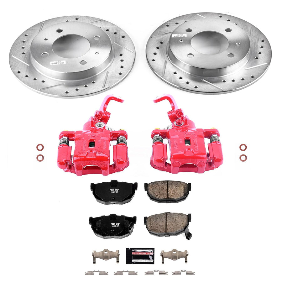 Power Stop Z23 Evolution KC3106A Rear Brake Caliper Kit- Brake Rotors, Brake Pads, Brake Calipers For Hyundai Elantra 2005-2006 [Model Specific]
