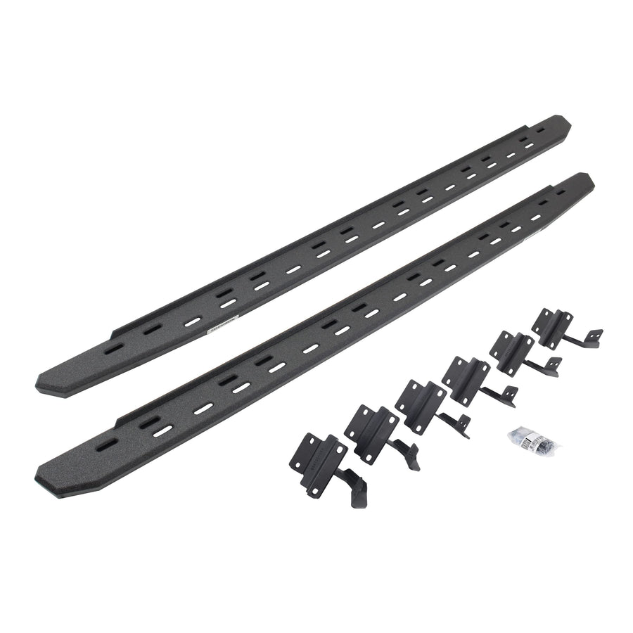 Go Rhino Slim RB30 Running Boards & Brackets | Galvanized Steel, Protective Bedliner Coating | 69615587ST | Fits 2015-2024 Ford F-150 Super Crew Cab & Others (See Description)