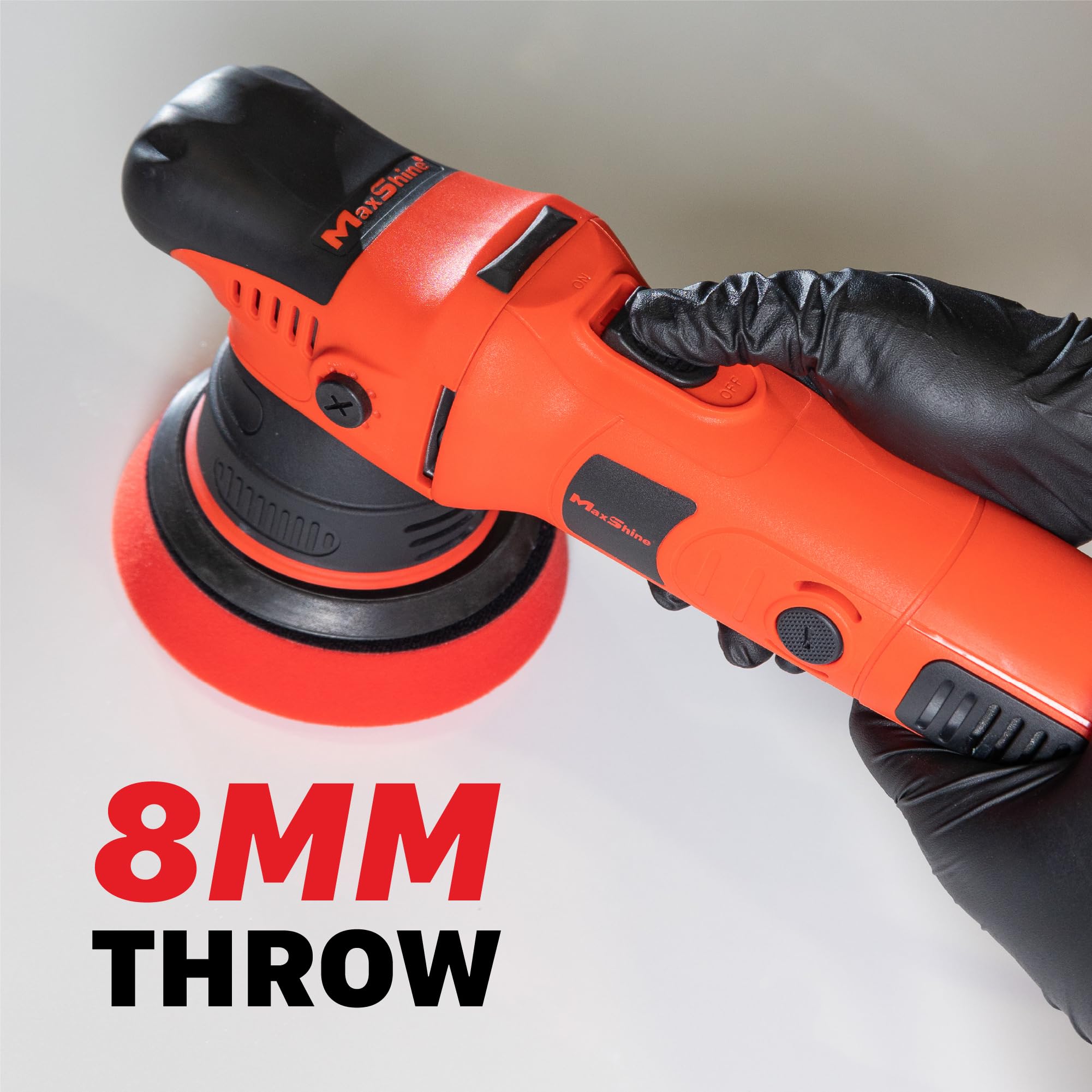 M8S V2 Maxshine Dual Action Polisher | 8mm Throw, 5” Backing Plate, 1000W Motor, 6-Speed | Thread 5/16” | Auto, Boat & Marine Detailing Tool for Paint Correction, Swirl & Scratch Removal