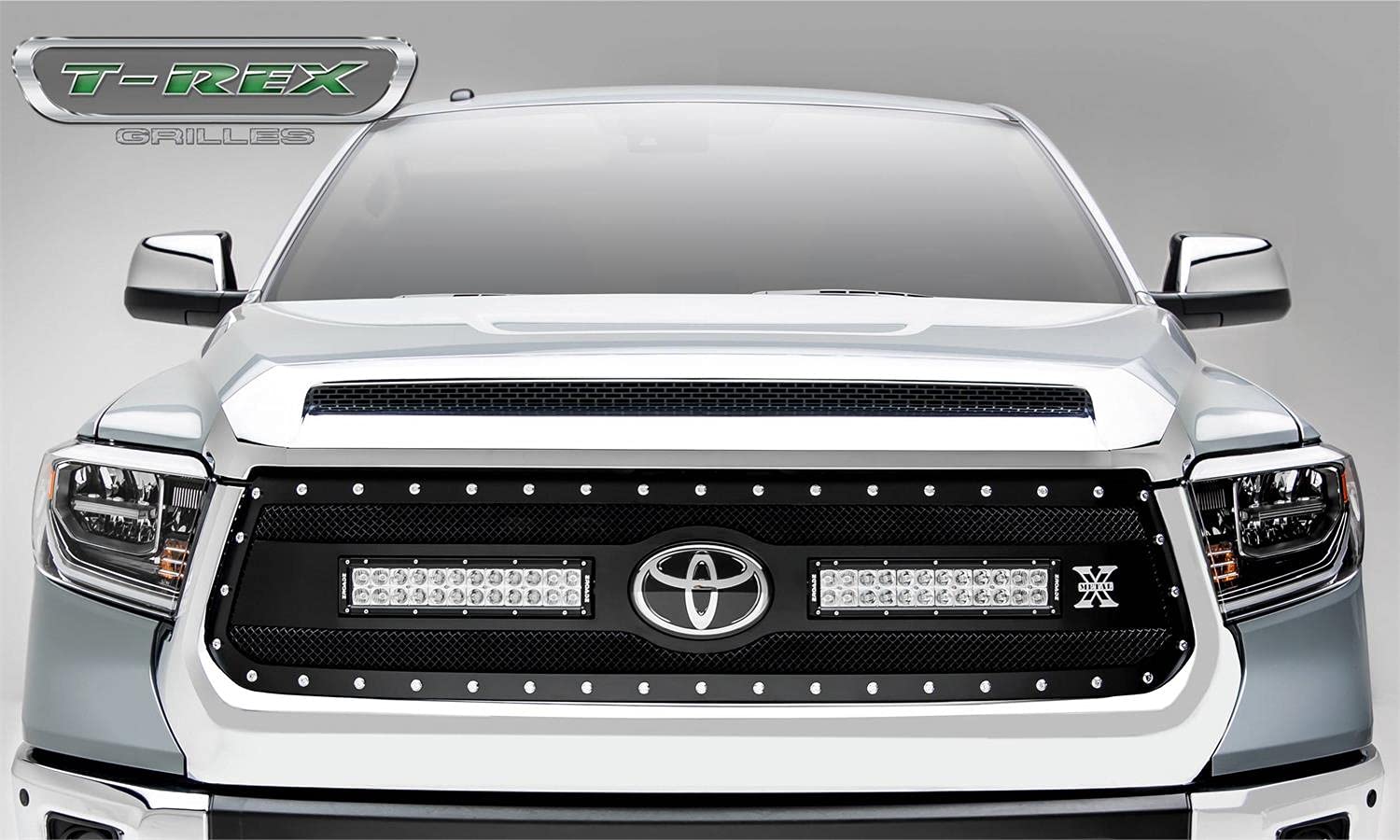 Torch Grille 2018-2021 Tundra, Black, 1 Pc, Replacement, Chrome Studs with (2) 12" LEDs, Does Not Fit Vehicles with Camera - PN #6319661
