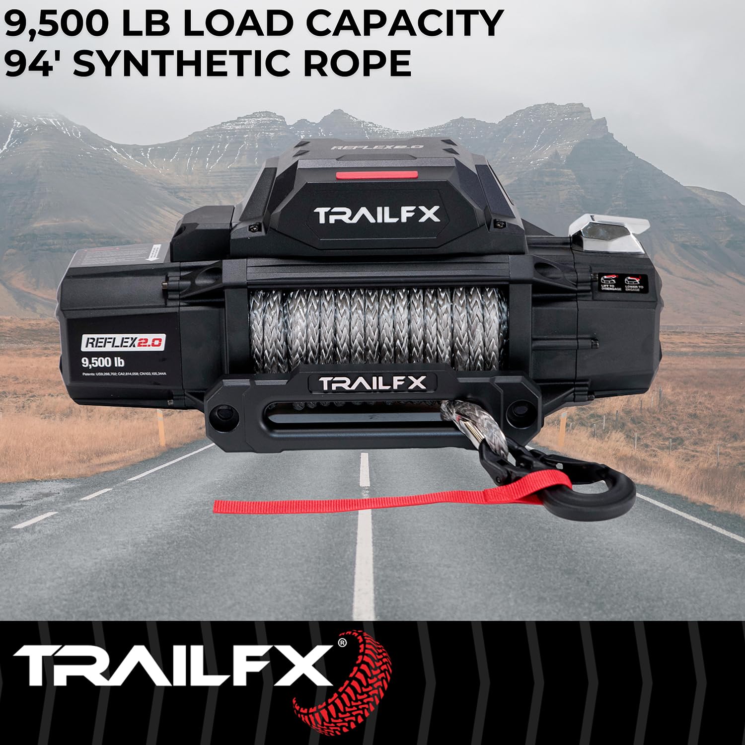 Reflex 2.0 Trailfx Winch 9.5k Synthetic