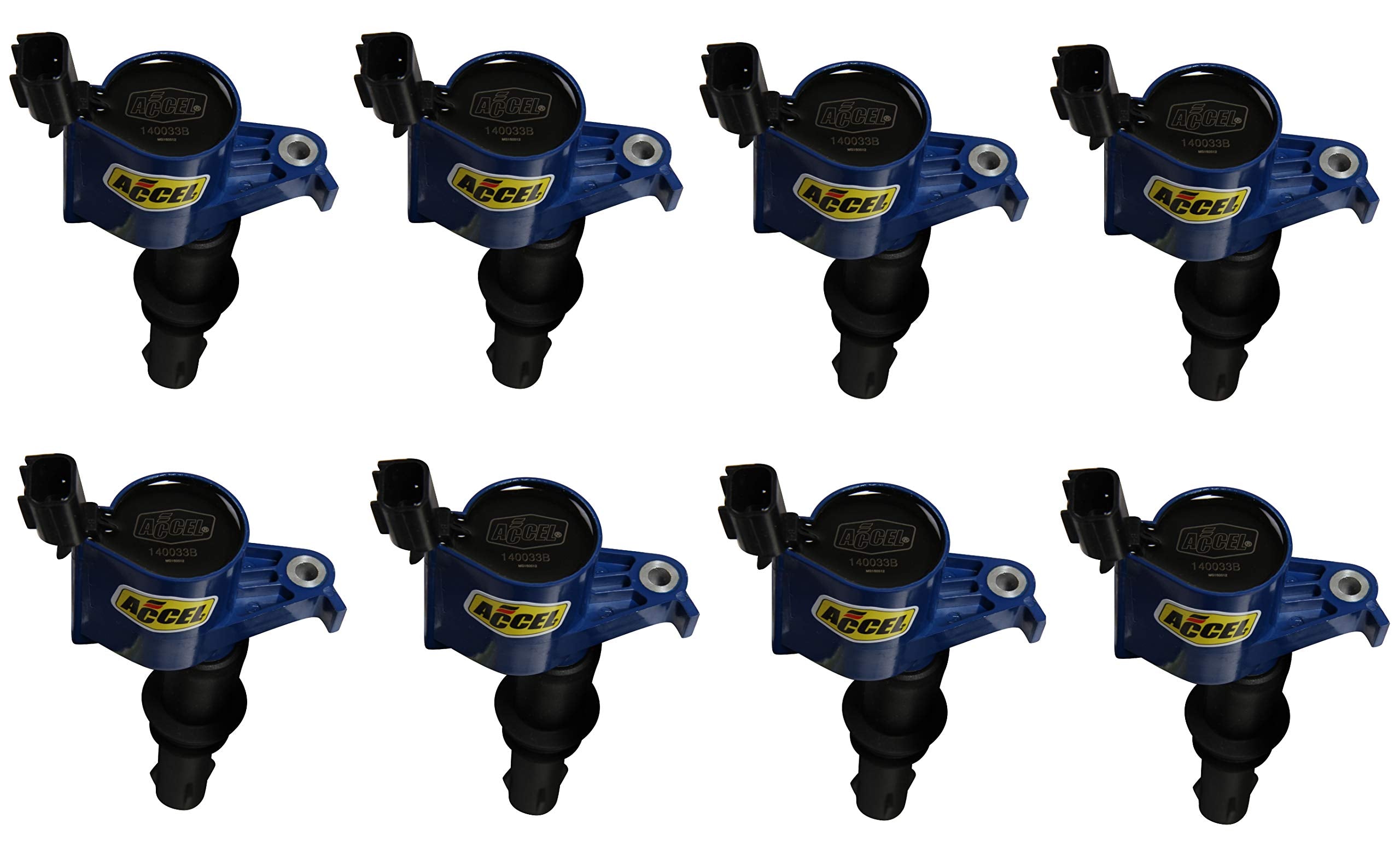 SuperCoil ACCEL 140033B-8 Ignition Coil - Blue - 8-Pack