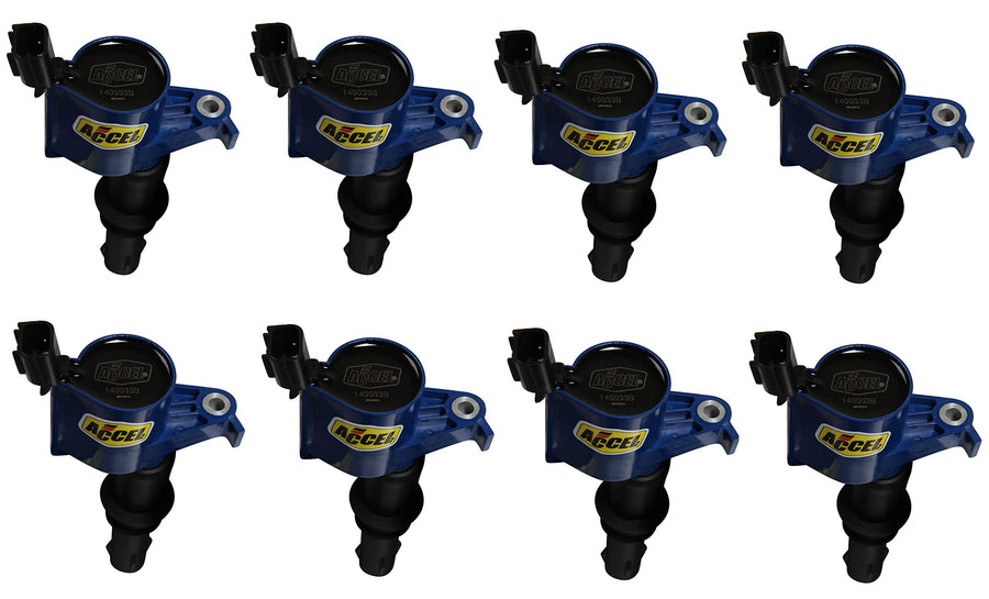 SuperCoil ACCEL 140033B-8 Ignition Coil - Blue - 8-Pack