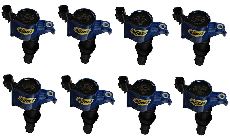 SuperCoil ACCEL 140033B-8 Ignition Coil - Blue - 8-Pack