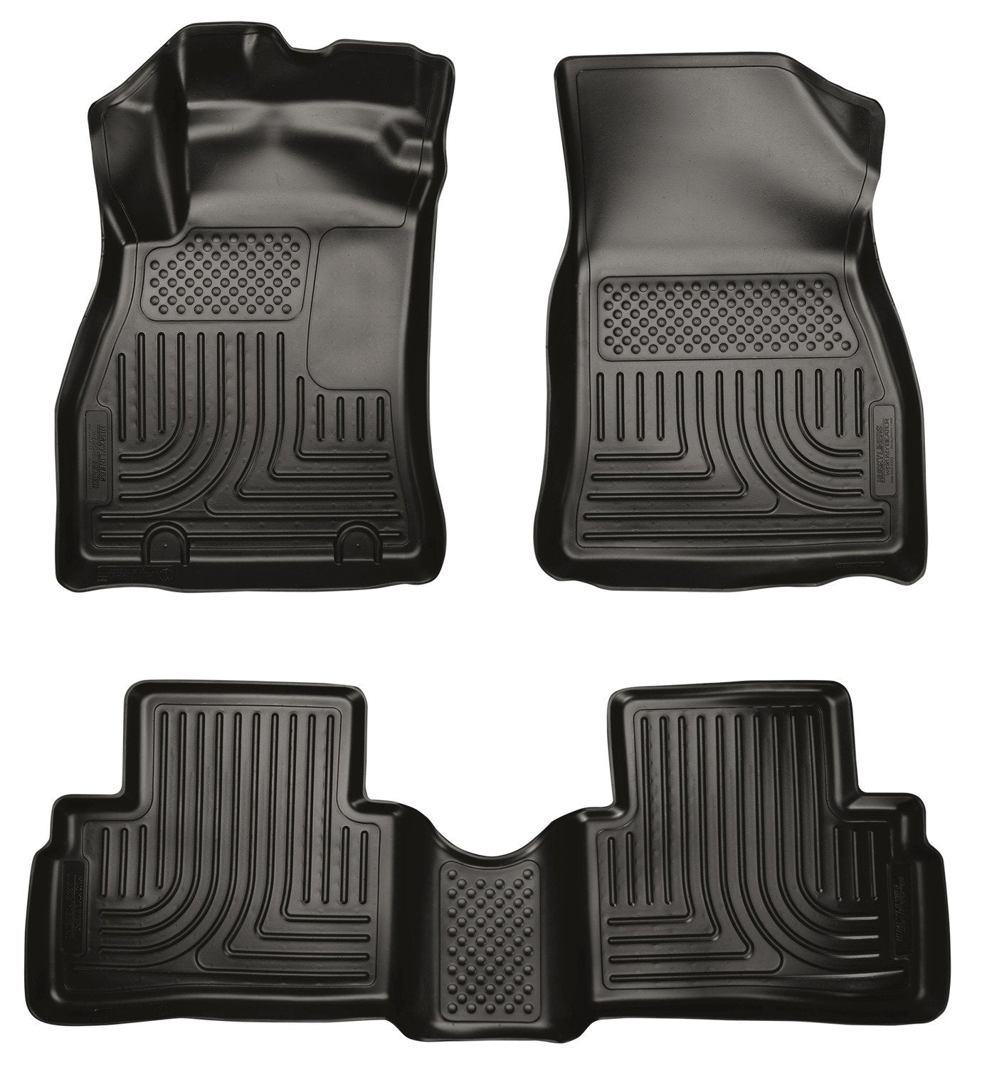 Weatherbeater Husky Liners Floor Mats | Fits 2011-2017 Nissan Juke | Front & 2nd Row, 3-pc Black - 98621