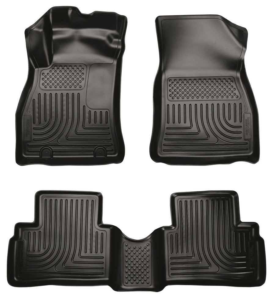 Weatherbeater Husky Liners Floor Mats | Fits 2011-2017 Nissan Juke | Front & 2nd Row, 3-pc Black - 98621
