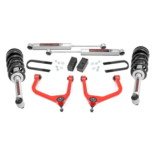 3.5" Rough Country Lift Kit w/N3 Struts for 2019-2024 GMC Sierra 1500-28831RED