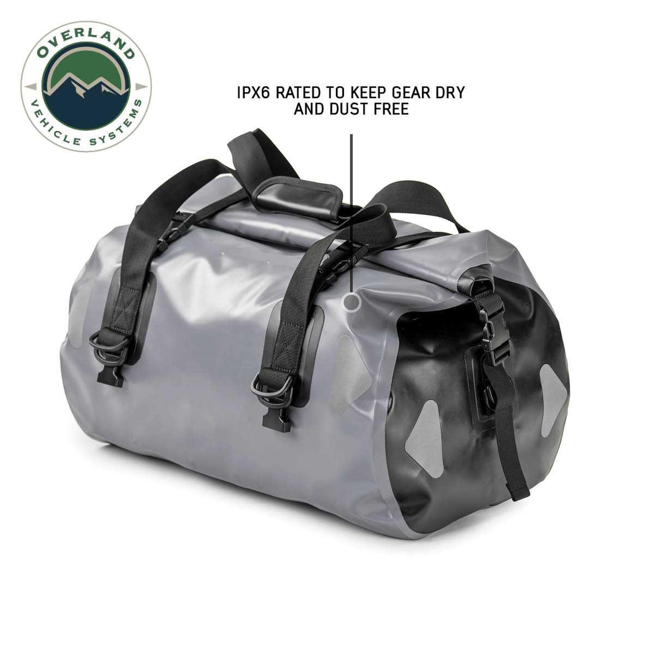 Portable Overland Vehicle Systems Dry Storage Bags (42 Quart Capacity) - Premium 1000D Construction - IPX6 Rated Waterproof Dry Bag - Heavy Duty Buckles with Robust Nylon Straps