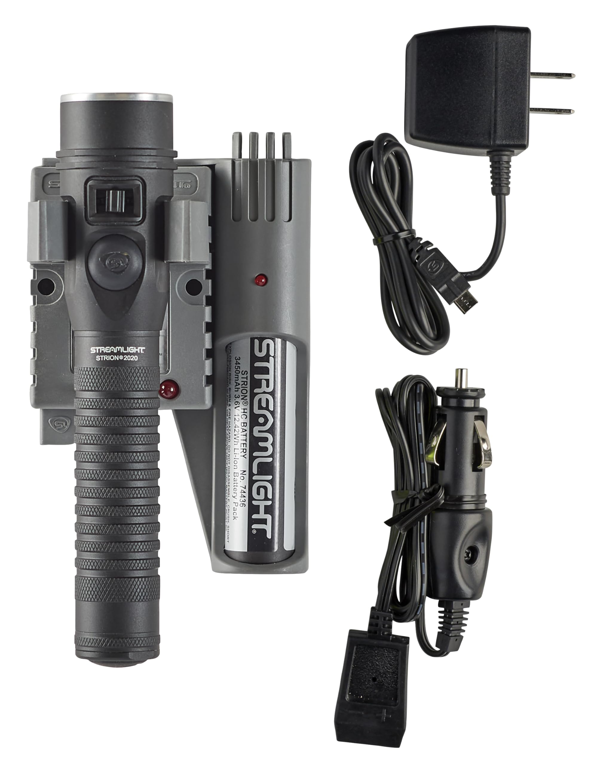 Streamlight 74435 1200-Lumen Strion 2020 Rechargeable LED Flashlight, Includes 120V/100V AC/12V DC Piggyback Charging System, Black
