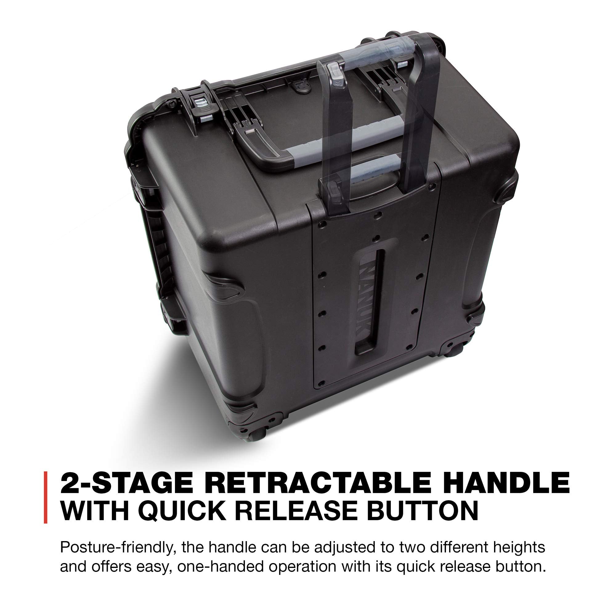 Waterproof Nanuk 970 Hard Case with Custom Foam Insert for DJI Inspire 2 - Black