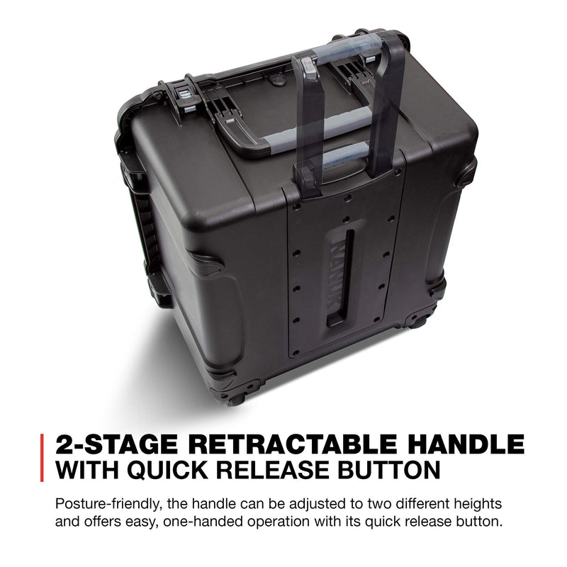 Waterproof Nanuk 970 Hard Case with Custom Foam Insert for DJI Inspire 2 - Black