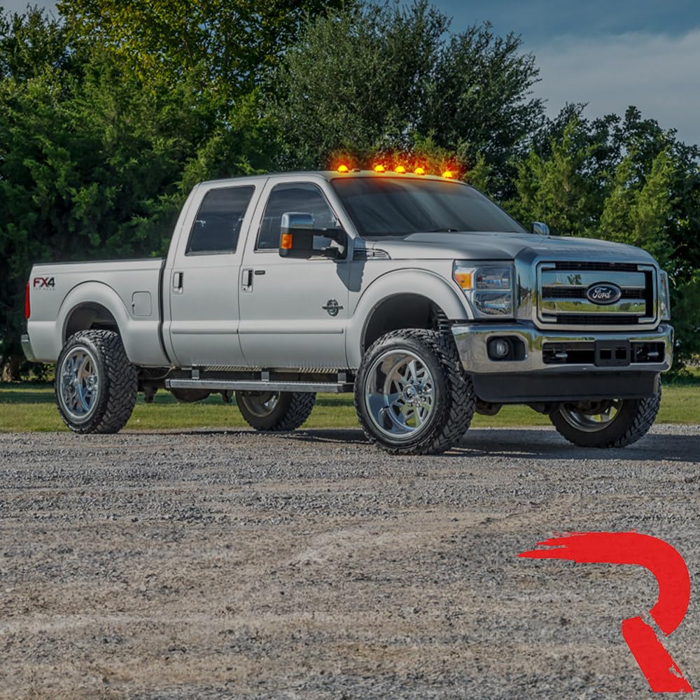 RECON - 5-PC Cab Lights Lenses Fits 1999-2016 Super Duty Amber Xenon Bulbs with Clear Lens (Replaces Factory/OEM Cab Lenses)