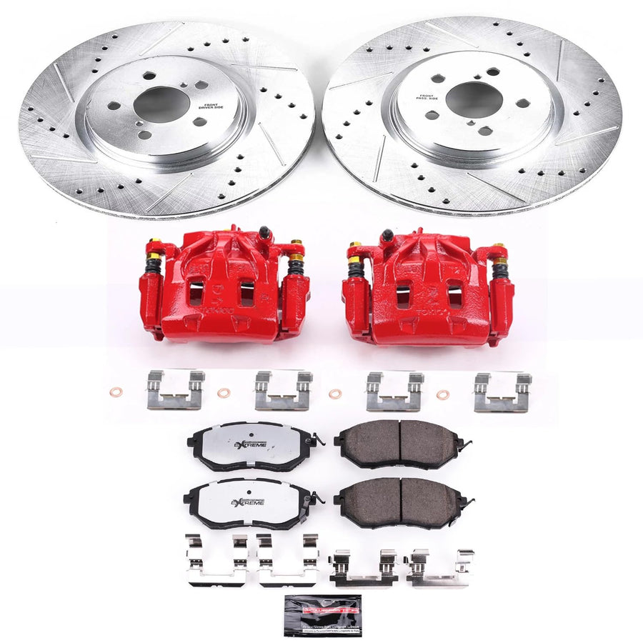 Power Stop Z26 KC285-26 Front Street Warrior Brake Kit Subaru For Subaru Forester 2014-2018, Subaru Legacy 2005-2014, Subaru Outback 2010-2014 [Model Specific]