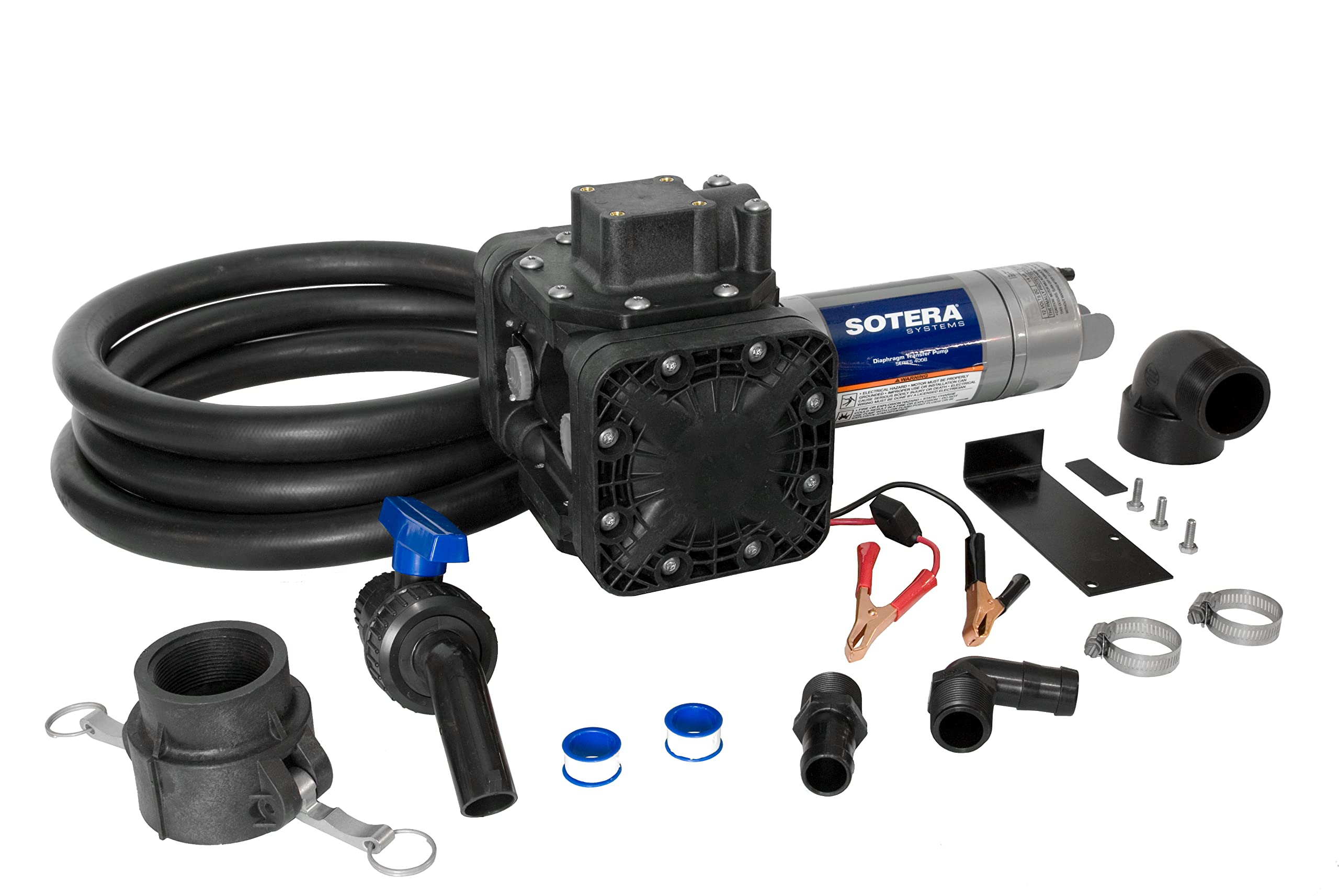 Fill-Rite 12V DC Diaphragm Pump, SS419BX665 2" NPT FL, Hose Monsanto