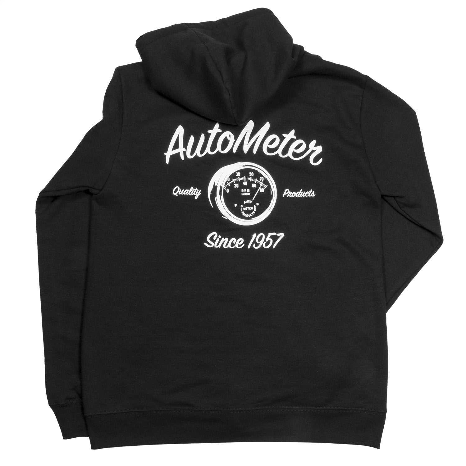 Zip Hoodie AutoMeter, Adult Large, Black, 'Vintage'