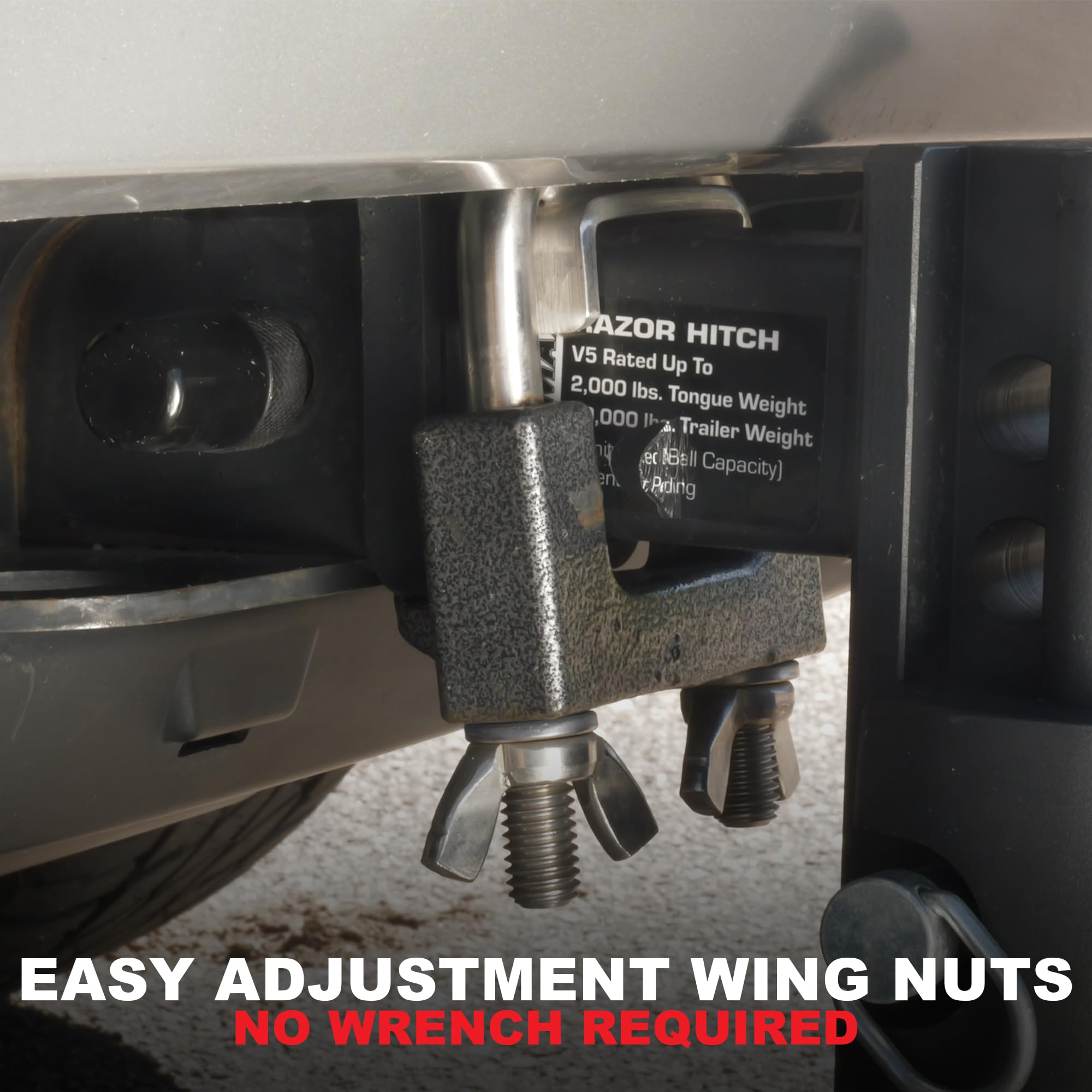 Trimax – Anti-Rattle Clamp – THC200 – Fits 2" Hitch Receivers, Reduces Movement and Noise, Heavy-Duty Steel, Easy Installation, Secure Tight Fit