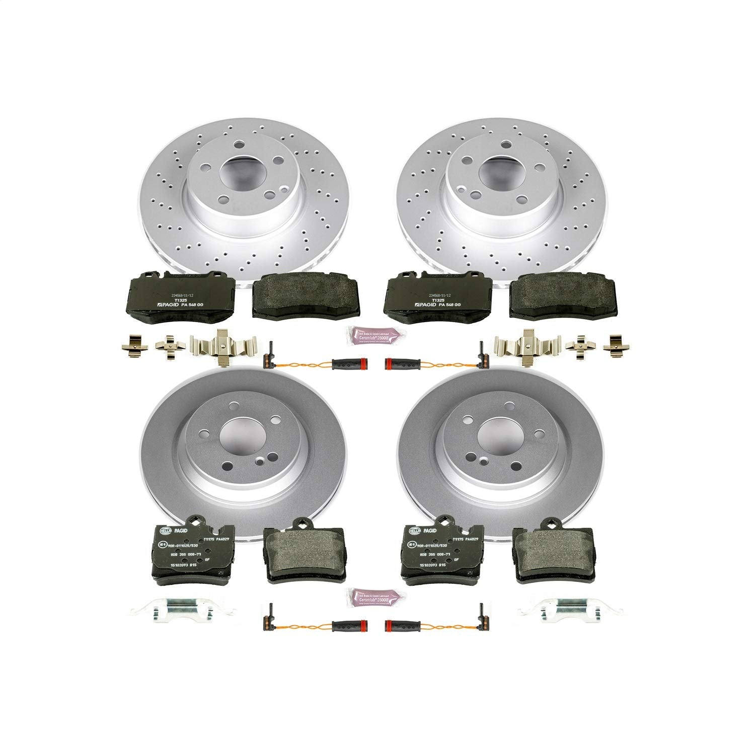Euro-Stop Power Stop Brake Kit Front and Rear For Mercedes-Benz S430 2003, S500 2002-2003 [Model Specific]