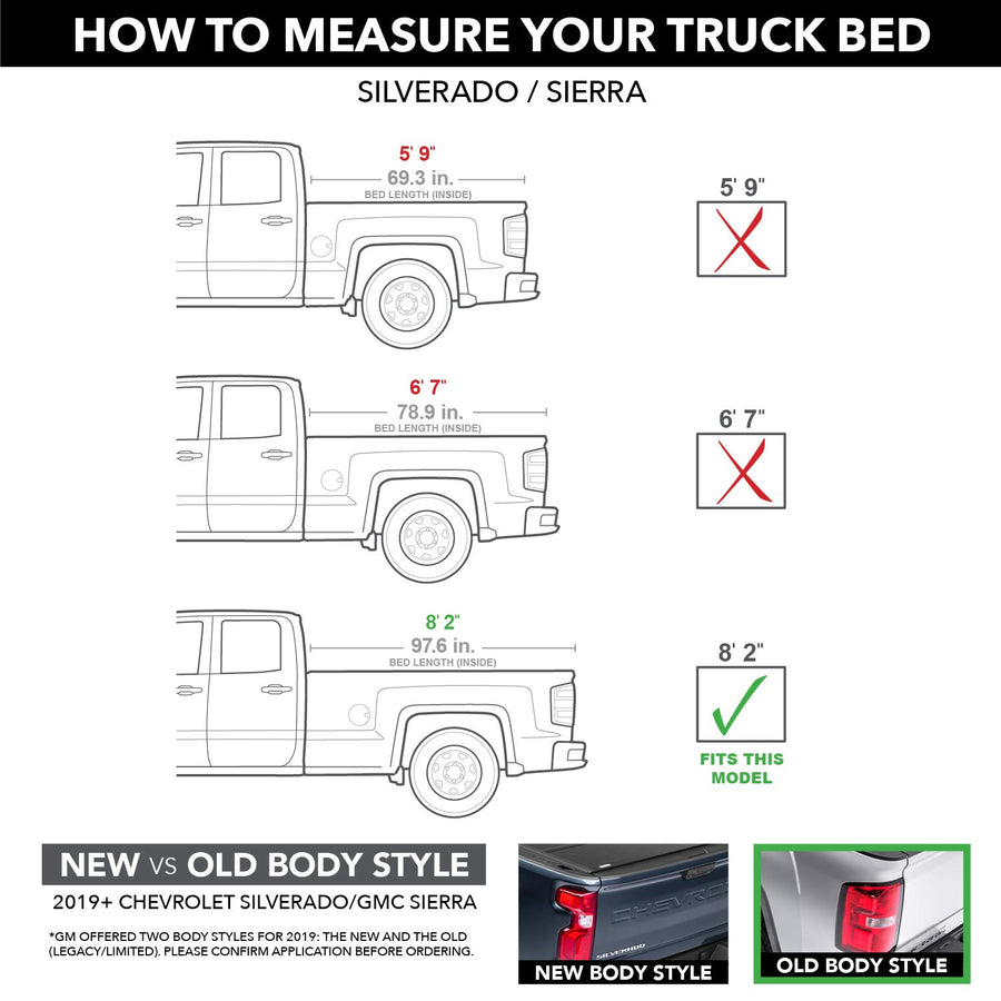 BAK Revolver X4s Hard Rolling Truck Bed Tonneau Cover | 80122 | Fits 2014 - 2018, 19 Chevy/GMC Silverado/Sierra Ltd/Lgcy 8' 2" Bed (97.8")