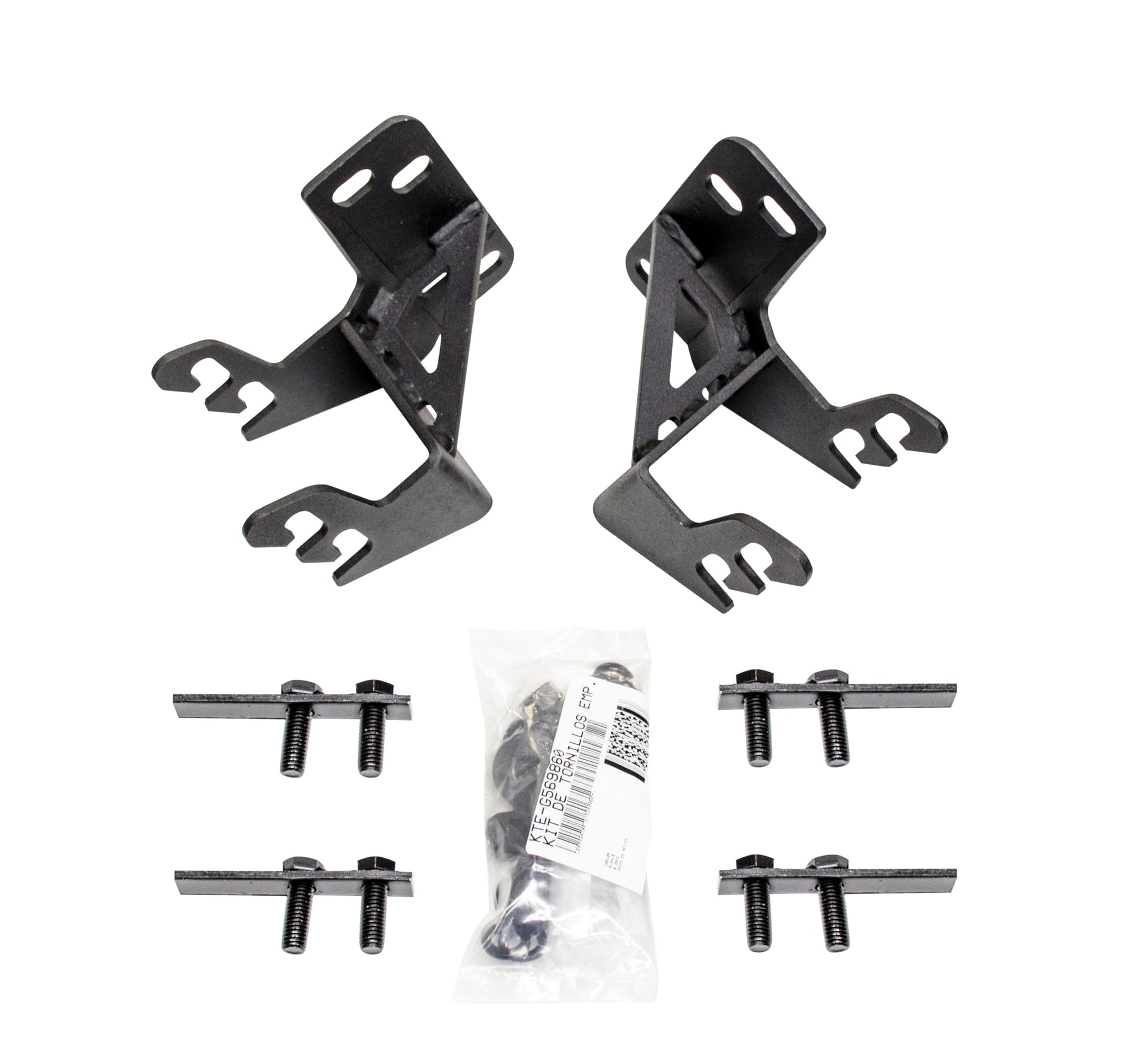 Mounting Bracket Kit Go Rhino for RC4 Bull Bar or RC3 Skid Plate | Mild Steel, Textured Black | 568960TK | Fits 2011-2016 Ford F-250, F-350, F-450 Super Duty