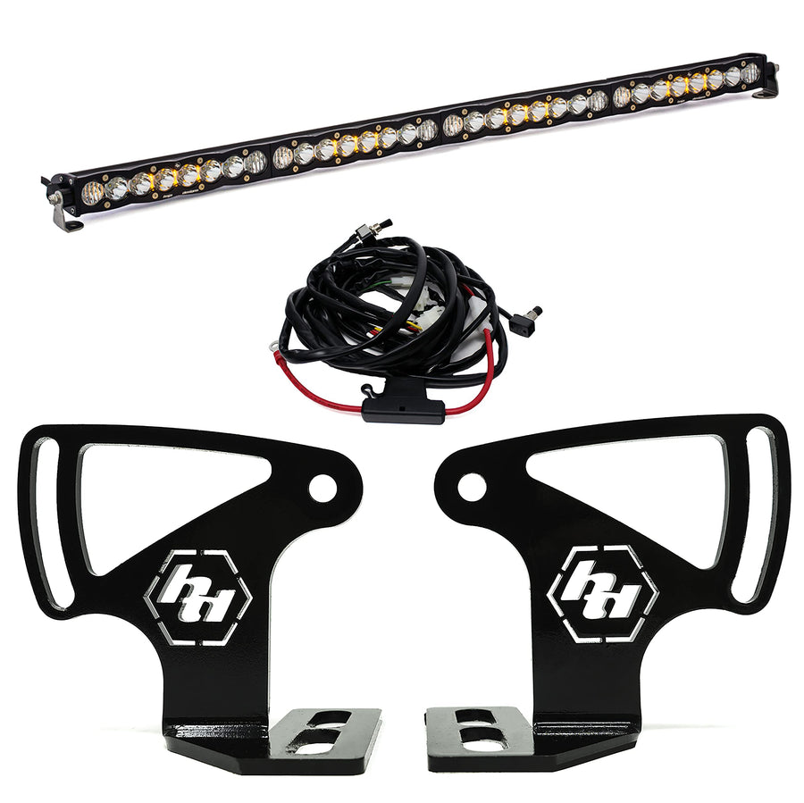40-inch Baja Designs S8 LED Light Bar Roof Mount Kit for Textron Wildcat XX UTV 2018-21 (Driving/Combo, Clear)