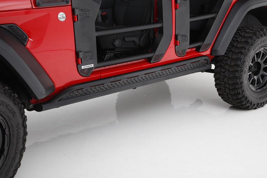Frame Mount Go Rhino Steel Sliders | Mild Steel, Textured Black | FS4425T | Fits 2014-2024 Toyota 4Runner (SR5, SR5 Premium, TRD Pro, Venture, Trail, 40th Anniversary Edition)