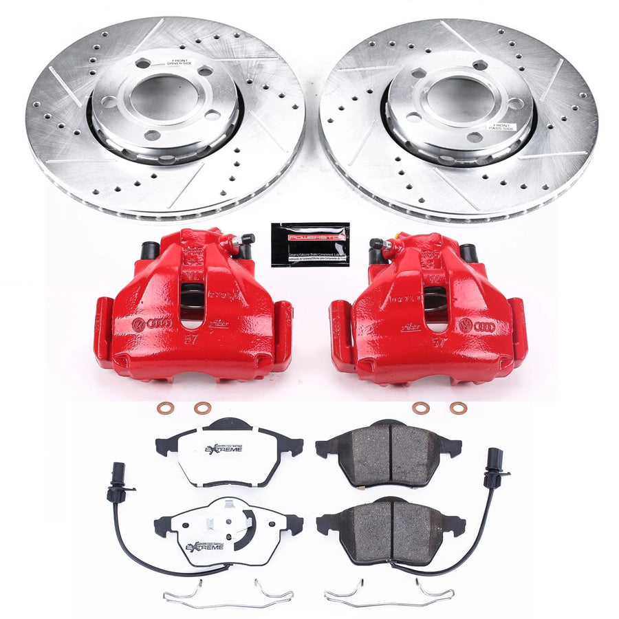 Power Stop Front KC528-26 Z26 Street Warrior Brake Kit Audi VW For Audi A4, Audi A4 Quattro, Audi A6, Audi A6 Quattro, VW Passat [Model Specific]