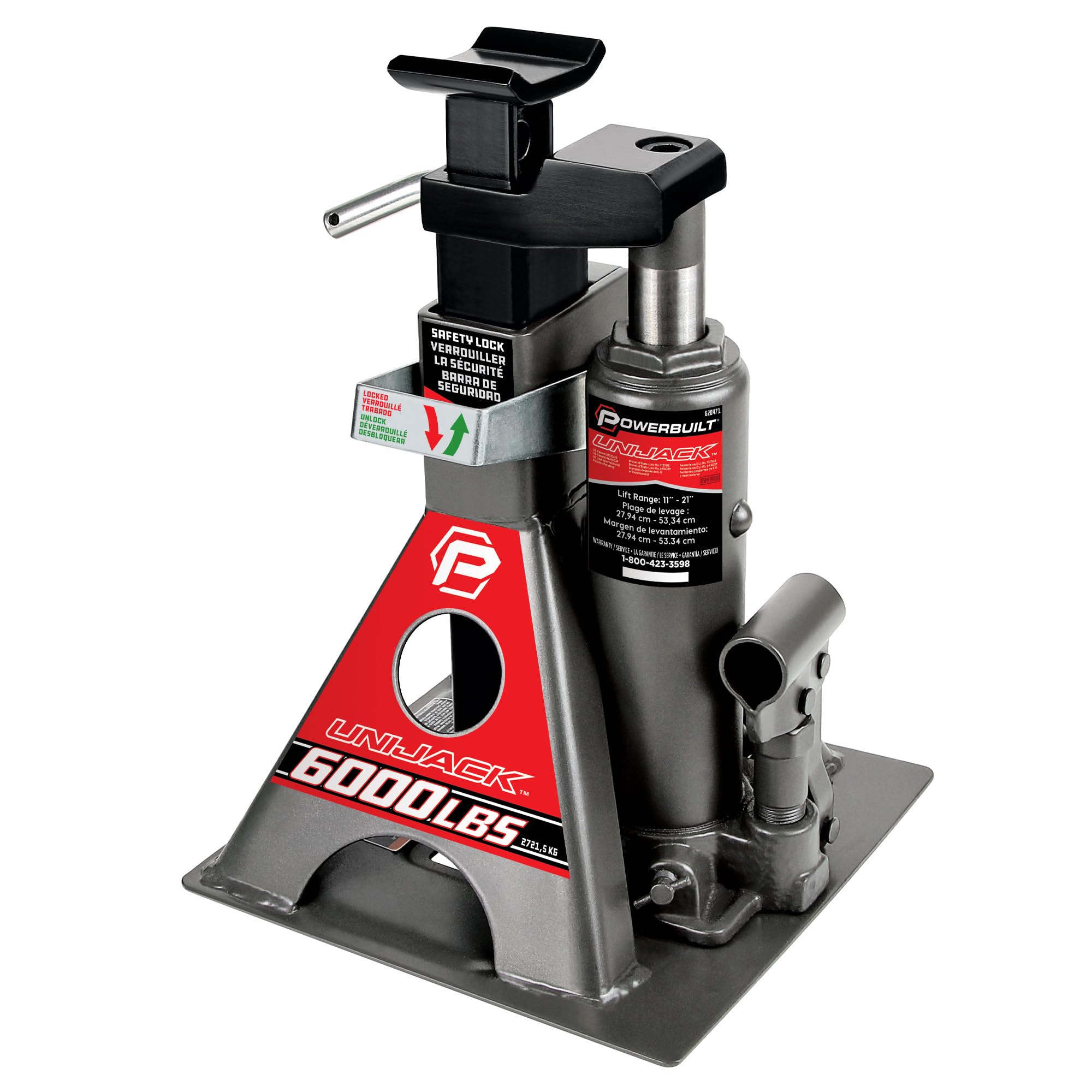 Hydraulic Unijack Jackstand, 3-Ton