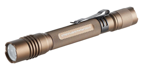 ProTac 2AA-X Streamlight 550-Lumen Multi-Fuel Personal Carry Tactical Flashlight with USB-C Rechargeable Battery, Coyote
